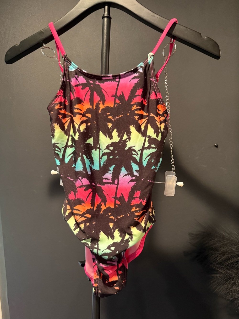 art class Pink Girls' palm tree one-piece